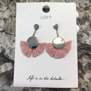 LOFT raffia statement earrings